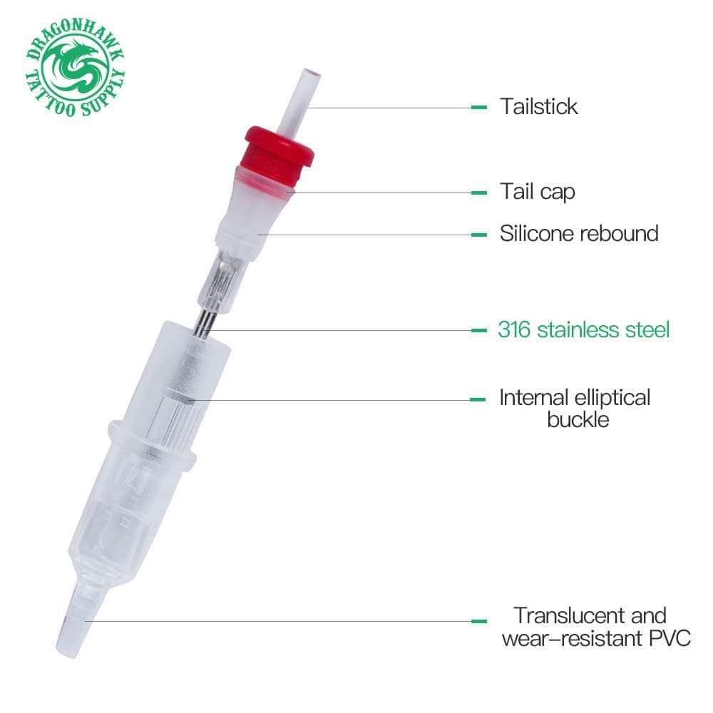 Dragonhawk 20Pcs Extreme Cartridges Tattoo Needle 1213 Round Liner 13RL Open Box