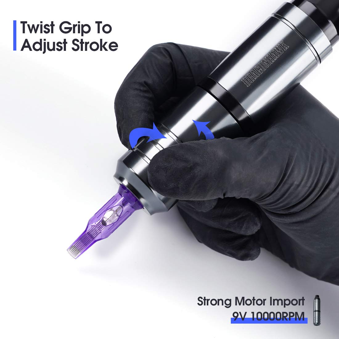 Dragonhawk MG3 Rotary Tattoo Pen Machine Cartridges Gun