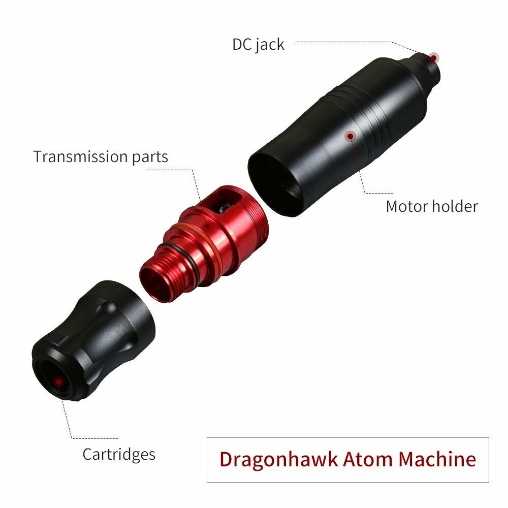 Dragonhawk Atom Rotary Pen Tattoo Machine Used